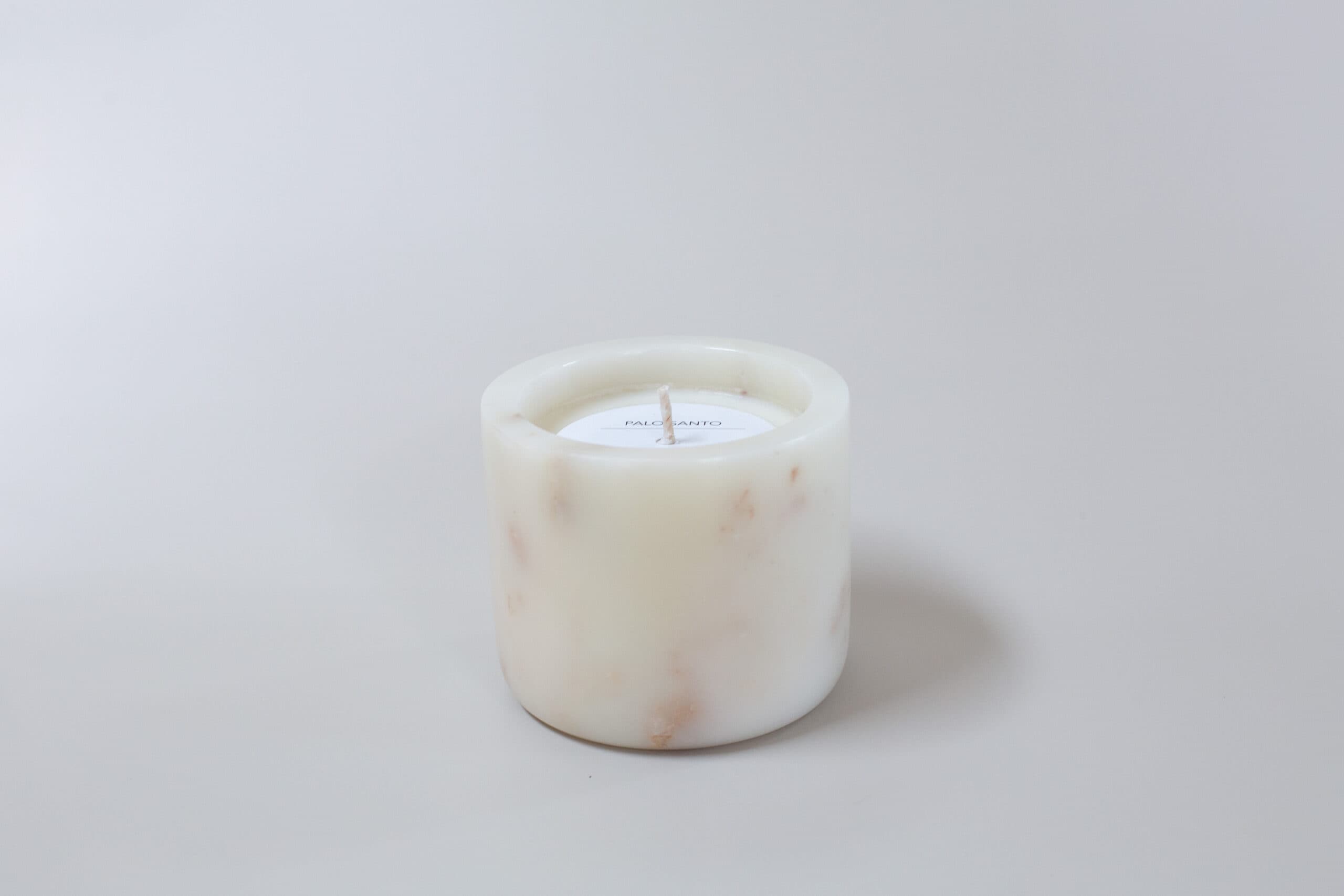 White Marble Candle - Palo Santo